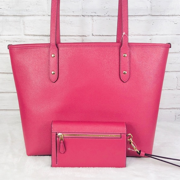 2PCS Coach City Zip Top Tote Wallet Set - Picture 4 of 8